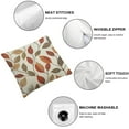 thumbnail image 6 of Acheng Classical  Beige Leaf Pattern Square Decorative Throw Pillow Case Cushion Cover 12x12in, 6 of 7