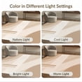 thumbnail image 7 of ODIKA 2'x3' Beige Modern Geometric Abstract Washable Throw Rug Contemporary Minimalist Curved Shapes for Hallway, Study Room, Non-Slip Low Profile, Flatwoven, 7 of 7