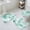 Green, variant on Blue Sky Bath Mat 3 Piece Bathroom Rug Set, Cloud Gradient Natural Landscape Scenery Non Slip Bath Rug Contour Mat and Toilet Lid Cover, Absorbent Shower Mats Soft Bath Rugs and Mats Sets
