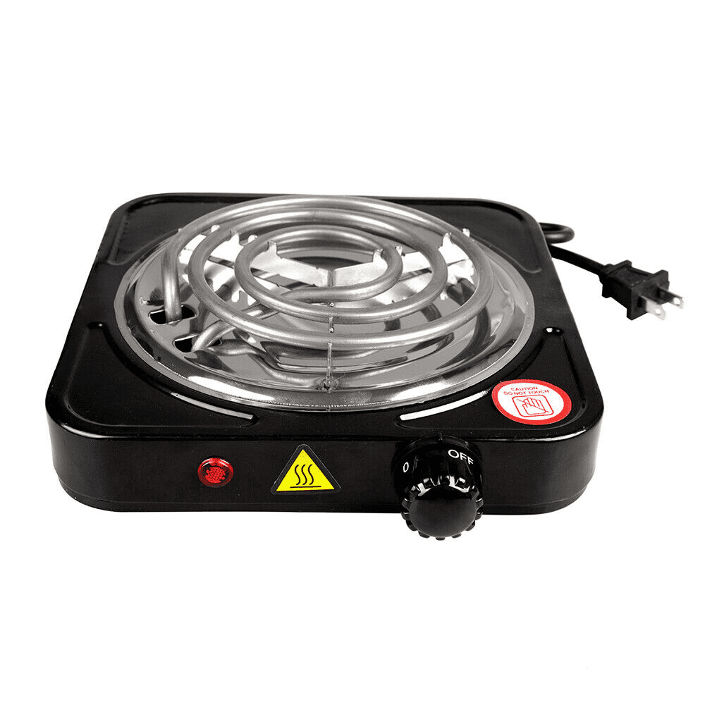 1000W Portable Single Electric Burner Hot Plate Camping Stove Stainless
