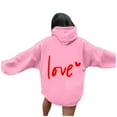 thumbnail image 3 of XINXIAOO Womens Sweatshirt Hoodies Long Sleeve Pullover Hoodies Oversized Hoodies for Women Pink Womens Sweatshirt Women's Fall Clothes Graphic Hoodie, 3 of 6