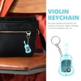 thumbnail image 5 of Music Box Keychain Violin Toy Gift Ring Keychains Charm Metal Student Lovers Acrylic, 5 of 6