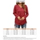 thumbnail image 5 of Top fruncido lateral con cordón de manga larga para mujer, cuello en V, Top fruncido con lazo lateral para mujer, rojo profundo XXL, 5 of 5