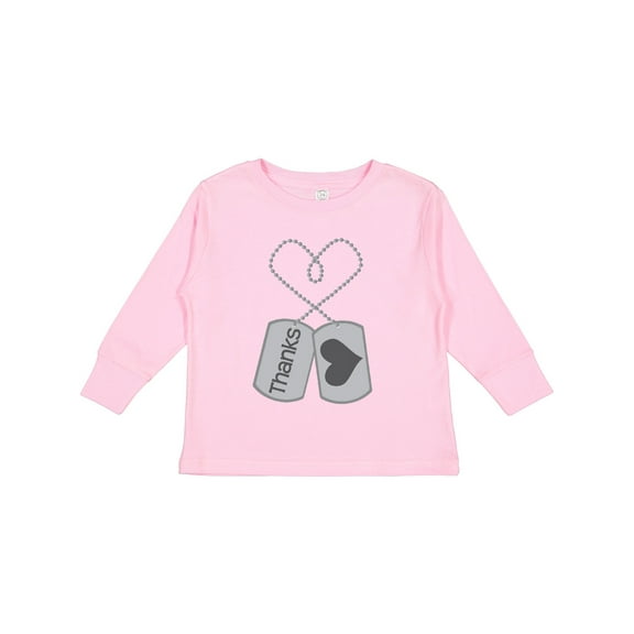 Inktastic Memorial Day Military Tags Boys or Girls Long Sleeve Toddler T-Shirt