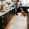 thumbnail image 2 of Abstract 2x10 Kitchen Rug Runners - Washable 10ft Hardwood Sink Rugs Non-slip Hallway Entryway Area Soft Floor Mat Indoor Farmhouse Carpet For Bathroom Living Room Bedroom (2 X 10 Beige/cream), 2 of 8