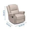 thumbnail image 6 of Delta Children Drake Nursery Glider Swivel Recliner, Flax, 6 of 11