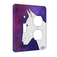 thumbnail image 1 of KuzmarK™ 2 Gang Single Toggle / Single Duplex Wall Plate - White Bull Terrier Dog Art by Denise Every, 1 of 1