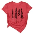 thumbnail image 5 of Cathalem Womens T Shirts Women's Casual Short Sleeve Crewneck Tee Summer Pullover T Shirt(Red,S), 5 of 5