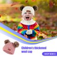 thumbnail image 3 of Sonducket Bufanda Conjunto de gorro y guantes para niños Gorro de punto Gorro Delicados productos para niños Estirable Clima frío Cómodo Bufanda rosa Sombreros bola de pompón marrón rosa, 3 of 6