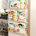 thumbnail image 6 of Acrylic Rack Wall Mounted Display Stand Book Holder Bookshelf for Magazine Storage, 6 of 7