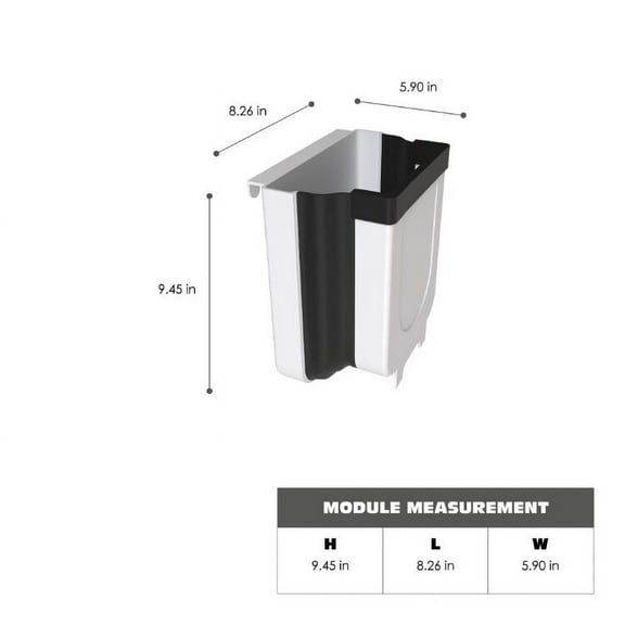 TUHOME White Plastic Mini Trash Can For Kitchen Garbage Bin 1.6 Gallon X1Un