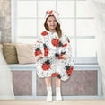 thumbnail image 7 of joogoo Wearable Blanket Hoodie for Ladybugs Polka Dots Flannel Sherpa Pocket 3-14 YR S, 7 of 7