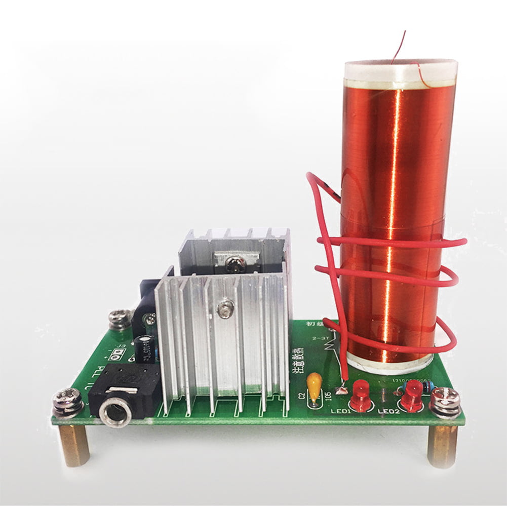 Mini Tesla Coil Plasma Speaker Kit Electronic Field Music 15W DIY Project 