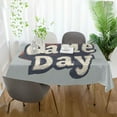 thumbnail image 3 of Yayeee Tablecloths 54" x 54" Rectangle Wrinkle Resistant Party Table Cover, Gray Game Day, 3 of 8