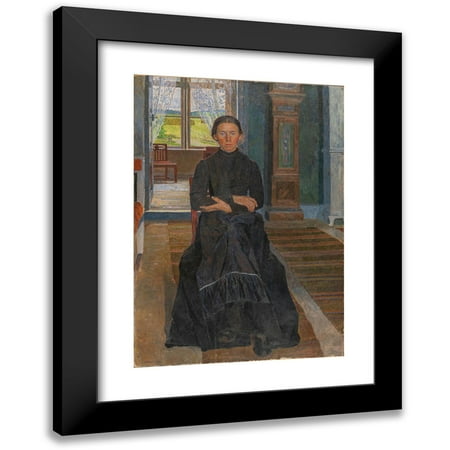 Carl Wilhelmson 11x14 Black Modern Framed Museum Art Print Titled - The Farmer's Daughter (1902)