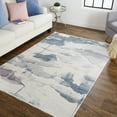 thumbnail image 2 of Feizy Kyra Transitional Abstract, Ivory/Blue/Pink, 5' x 7' Area Rug Easy Care Stain Resistant Fade Resistant Industrial Watercolor Design Carpet for Living Dining Bed Room, 2 of 4
