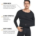 thumbnail image 3 of MANIFIQUE Thermal Underwear for Men Set Crewneck Ultra Thin Long Johns Top & Bottom Set, 3 of 6