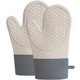 thumbnail image 1 of 2Pcs Silicone Oven Mitts Kitchen Baking Gloves Heat Resistant Oven Gloves Oven Baking Mittens, 1 of 2