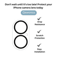 thumbnail image 4 of 2 Pack Qixxronics Camera Lens Protector Compatible with iPhone 16 Plus [Night Circle] Tempered Glass Lens Cover for iPhone 16 Plus, 4 of 5