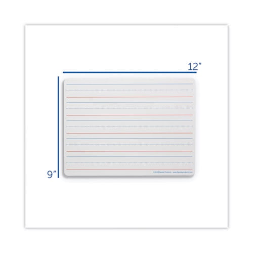 Magnetic Two-Sided Red and Blue Ruled Dry Erase Board, 12 x 9, Ruled White Front/Unruled White Back, 12/Pack Magnetic Two-Sided Red and Blue Ruled Dry Erase Board, 12 x 9, Ruled White Front/Unruled White Back, 12/Pack
