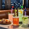 thumbnail image 5 of Spiral Drinking Straws with Fruit Shaped Decorations for Parties Kids Events and Everyday Use Pack of 16 Straws Durable Spiral Straws Drinking Straws #B5 Green_024, 5 of 9