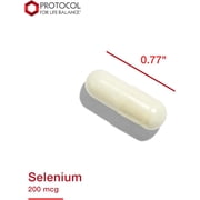 Protocol Selenium 200mcg - Essential Mineral, Immune, Thyroid & Prostate Health - 90 Veg Caps