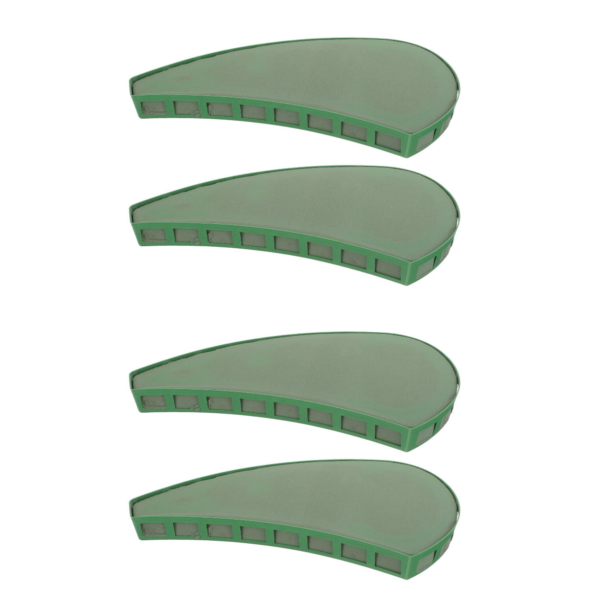 FRCOLOR 4 pcs  Half-moon Shaped Flower Mud Fresh Wedding Car Flower Foam Block Wedding Car Flower Base