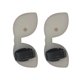 thumbnail image 4 of Ofertas Únicas 1 Par de Encantos para Cordones Brillantes Clips Decorativos para Zapatos Negro Blanco, 4 of 5