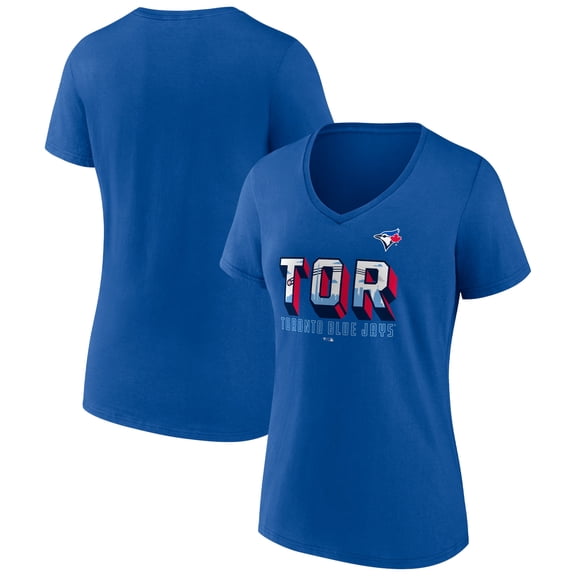 Women's Royal Toronto Blue Jays Hometown In The 416 V-Neck T-Shirt