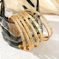 thumbnail image 4 of shiyou-7Pcs Boho Gold Bracelets for Women Vintage Gold Cuff Bangles Bracelets Layered Stackable Bracelets Link Chain Beaded Bracelets Adjustable Rhinestone Bracelets Dainty Jewelry Gifts, 4 of 4