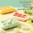 thumbnail image 3 of Wovilon Ice Cube Tray with Lid 6 Hole Ice Cubes Molding 2023 New Ice Cubes Maker, Ice Box Small Household Refrigerator Easy-Release Ice Lattice with Cover Silicone Ice Lattice, 3 of 4