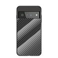 thumbnail image 1 of Nalacover Case for Google Pixel 7 Carbon Fiber Texture Tempered Glass Cover, Slim Thin Fit Soft Silicone Rugged Back Shockproof Anti-Scratches Anti-Fingerprints Case for Google Pixel 7, Black, 1 of 10