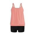 thumbnail image 4 of UTSJKR Tankini Swimsuits for Women Blouson Swim Tops with Shorts Bottoms 2025 Fashion Athletic 2 Piece Modest Bathing Suits Pink XXXL, 4 of 4