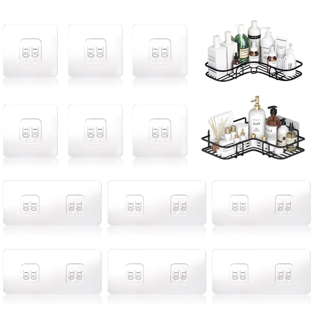 Ganchos transparentes ecológicos, juego de 12, perchas multiusos para organizar