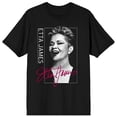 thumbnail image 6 of Etta James Portrait & Signature Crew Neck Short Sleeve Men's Black T-shirt-Large, 6 of 7