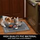 thumbnail image 5 of 14.1-15.4 grey Alfombrilla de alimentación para mascotas para perros y gatos Alfombrilla flexible e impermeable para comida y agua, alfombrilla para comida para perros fácil de l, 5 of 5