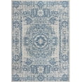thumbnail image 2 of Rugs.com Outdoor Traditional Collection Rug – 8' x 11' Blue Flatweave Rug Perfect For Living Rooms, Large Dining Rooms, Open Floorplans, 2 of 3