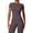 Purple, variant on Women's Short Sleeve Crew Neck Top Shirts with Seamless Fit and Stretch Fabric- Small, Pink