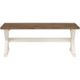 thumbnail image 1 of Robin 48" X-Jambe Table Basse en Bois Massif en Chêne Rustique/blanc, 1 of 7