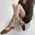 thumbnail image 6 of Biezeib Women's Below Knee Socks Knitted Strappy Leg Warmers Leg Sleeves for Party, Dating, Travel, 6 of 6
