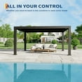 thumbnail image 3 of Danolapsi All-Aluminum Louvered Pergola 10' x 12', Outdoor Pergola with Adjustable Louvered Roof, Reinforced Aluminum Frame, Integrated Drainage System, Hardtop Gazebo for Patio, Deck（ship in 5 boxes）, 3 of 7