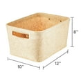 thumbnail image 6 of Mainstays Medium Rectangle Felt Basket, Oatmeal, Set of 2, 6 of 6