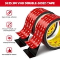 thumbnail image 4 of Double Sided Tape Heavy Duty 1in x 10ft, Heavy Duty Removable Mounting Tape, Adhesive Strips Double Sided Mounting Tape, Strong Foam Tape for Walls Picture Hanging Poster, Car, LED Strip Light, 4 of 8