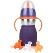 Kid Basix by New Wave - Safe Sippy 2; Baby & Toddler Stainless Steel Cup with Straw
