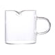 thumbnail image 1 of Tazas 4 OZ Doble Caños Vasos Vasos de chupito Taza de leche con asa de vidrio transparente Accesorios para la máquina, 1 of 8