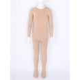 thumbnail image 6 of Rswnyirn Kids Girls Fleece Lined Thermal Underwear Long John Set Ballet Dance Undergarments Nude A 8, 6 of 8
