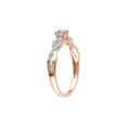 thumbnail image 2 of 1/5 Carat (Ctw) Morganite Ring with Diamonds in Rose Plated Sterling Silver, 2 of 4