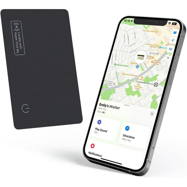 Rastreador, Tarjeta Inteligente para Billetera con Find My, Localizador Recargable Impermeable, Tarjeta para Equipaje y Pasaporte