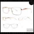 thumbnail image 2 of Jaguar Cougar Jewel Metal Arm Rectangle Hustler Fashion Eyeglasses Rose Gold, 2 of 8