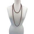 thumbnail image 2 of Endless Infinity Matte Finish Mahogany Obsidian Beaded Long Endless Infinity Mala Style Necklace, 60 Inches Long, 2 of 2